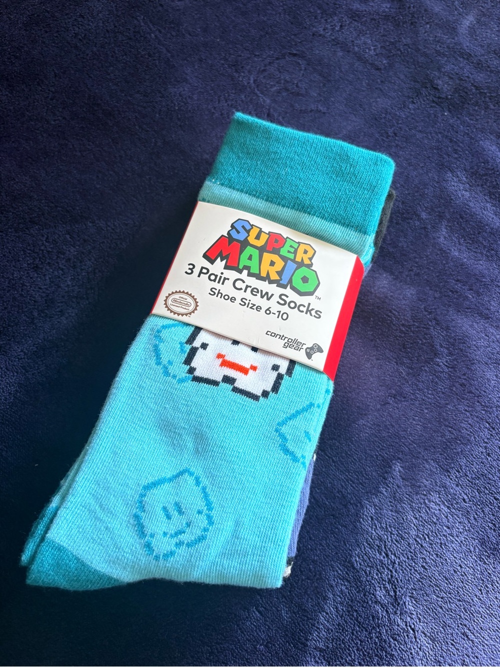 Super Mario 3pk Crew Socks